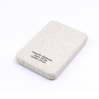 China Eco Friendly Portable Biodegradable Biodegradable Charging Mobilphone 5000mah Power Bank Ambient for sale