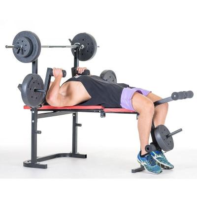 China Indoor Press Bench Indoor Rack Barbell Dumbbell Weightlifting Bed Barbell Bench Multifunctional Commercial Fitness Equipment for sale