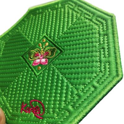 China Sustainable High Level Custom T-Shirt Patches Delicate Embroidery Patches Fashion Design Patch for sale