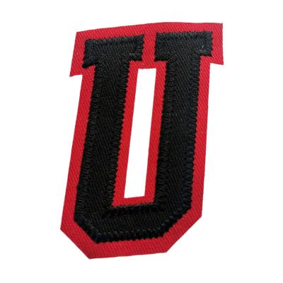 China Viable Manufacturer Letter Embroidery Patches Logo Patch Delicate Embroidery Patch from China for sale