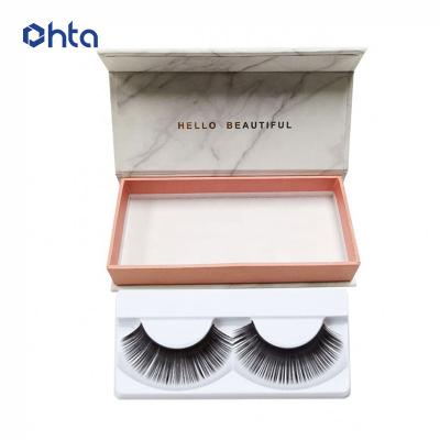 China Custom Logo 100% Handmade Biodegradable Sugarcane Molded Pulp Eyelash Packaging Box for sale