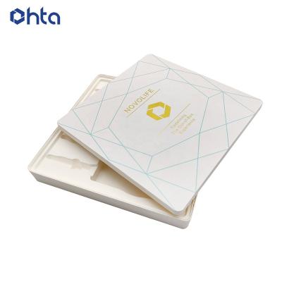 China Recycled packaging materials biodegradable caja eco friendly sustainable bagasse molded pulp box for sale