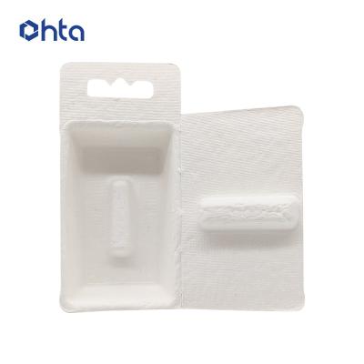 China Recycled Materials Customized Biodegradable Molded Paper Pulp Packaging Pack Eco Friendly Packaging Tray for sale