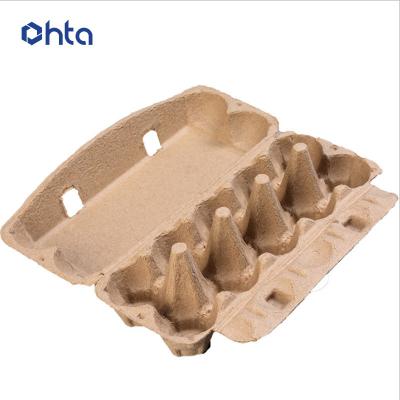 China Handmade Paper Pulp Egg Carton Biodegradable Cell Molded Pulp Fiber Egg Tray 20 Paper Pulp Packaging Tray Made for sale