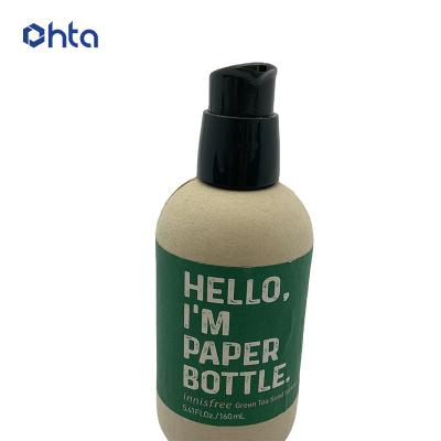 China Recycled Materials Water Shampoo Dropper Paper Custom Biodegradable Packaging Bottle for sale