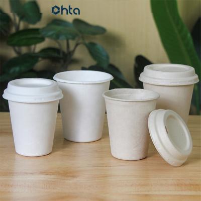 China Recycled Biodegradable Disposable Paper Sauce Juice Cups HTA Materials Cup Lids Coffee Cup for sale