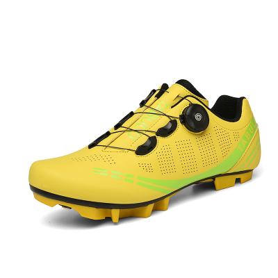 China Fashion trend quick-drying and breathable cycling shoes men's cycling mountain shoes yellow lightweight cycling shoes anti- for sale