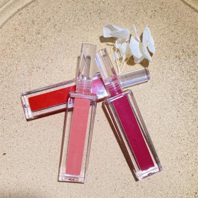 China Waterproof High Quality Custom No Labels Vegan Clear Gel Lip Gloss Dropping Private Label Kids Fruit Flavor Nude Low Lip Gloss for sale