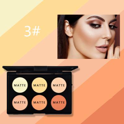 China 6 Colors Tray Waterproof Contouring Contouring Powder, Shadow Nose Profile, Highlight Setting Powder Tray for sale