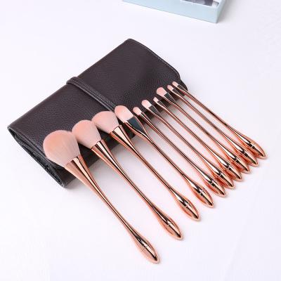 China Popular LOGO beauty tools 10 pcs shape factory direct printing custom single bling brush for sale