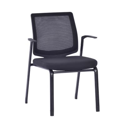 China Adjustable Plastic Fixed Office Chair Mesh Armrest Ergonomic (Height) Conference Training Chair Without Wheels for sale