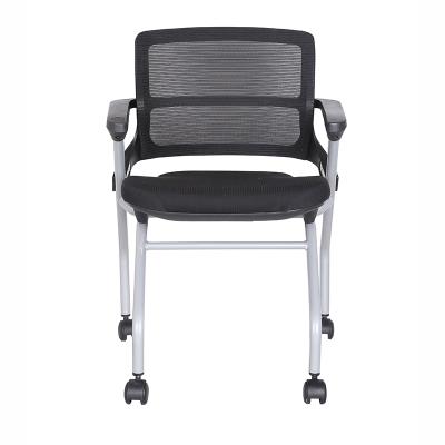 China Classroom Student Adjustable Mesh Nesting Chair Mesh Folding Study School Training Chair (Height) With Arms for sale