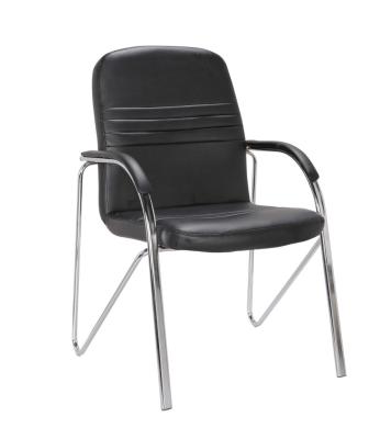 China Wholesale Meeting Hall Stacking Modern Pu Leather Cheap Low Back Office Visitor Chair Adjustable (Height) for sale