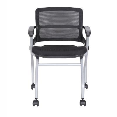 China Furniture Mesh Folding Student Chair With Foldable Notebook Training Chair for sale