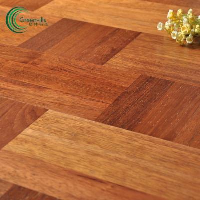 China Real Modern Wood Merbau Timber 14mm Thickness 3 Strips Natural Color Engineered Wood Flooring for sale