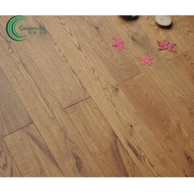 China Flooring Factory Price Modern Oak Engineered White Oak Wood Distressing Plank Flooring Smoked Oak Timber for sale