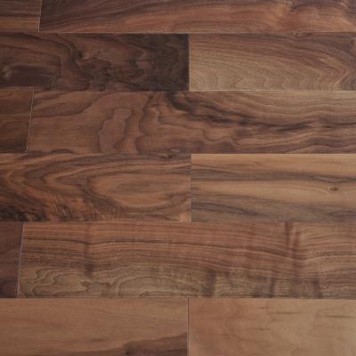 China Modern Brushed American Black Walnut Wood Hardwood Flooring / Engineered Walnut Plywood Flooring for sale