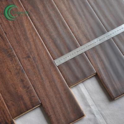 China Modern Solid Acacia Lumber Flooring 122mm Floor Walnut Color Acacia Wood Hardwood Flooring for sale