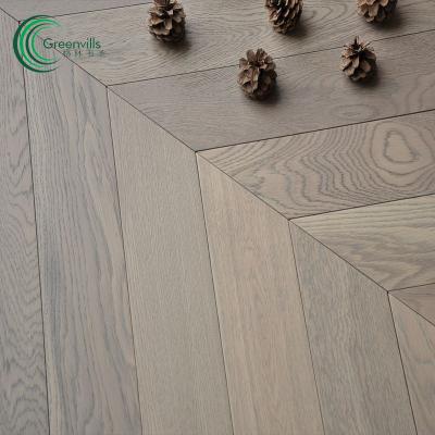 China 15mm Thickness Modern Parquet Flooring Herringbone Brushed Oak Herringbone Engineered Wood Flooring For Sale for sale