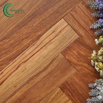 China Modern african padauk engineered wood herringbone flooring herringbone padauk flooring factory price for sale