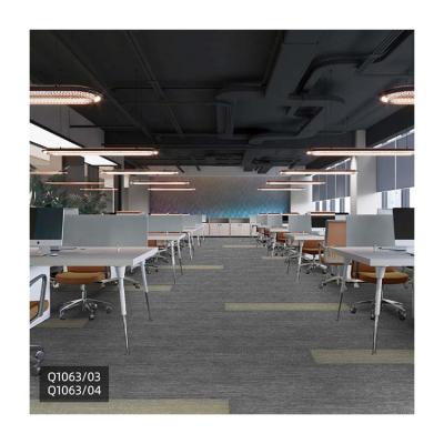 China Comercial Use Office Carpet Tiles Easy To Install Cover PVC Backing Hotel Corridor Square Carpet Tiles 25*100 for sale