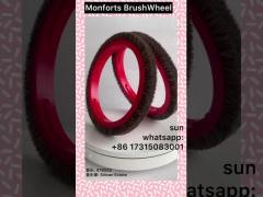 Monforts Stenter Machine Parts Red Body Brush Wheel Black Nylon Hair 220*167 Size