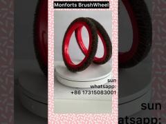 monforts stenter machine parts red body brush wheel black nylon hair 220*167 size