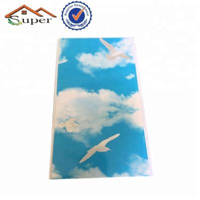 China New Artistic Ceilings Material For Interior Decoration Blue Sky PVC Ceiling Panel By LC Payment for sale