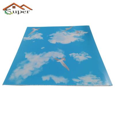 China Artistic Ceilings Laser PVC Hot Stamping Ceiling Panel 20 595MM Foshan for sale