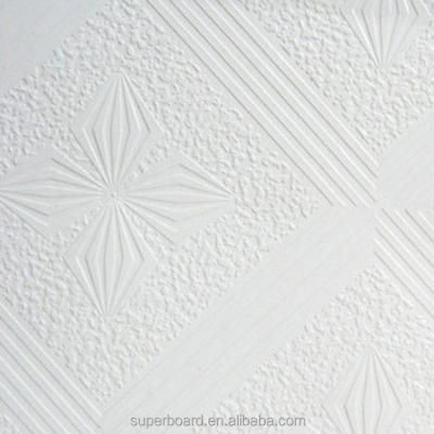 China Cheap Artistic Ceilings Factory Price Panel PVC Gypsum Ceiling With Aluminum Back for sale