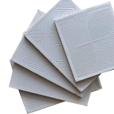 China Artistic Ceilings White Color PVC Gypsum Ceiling Tile 595*595 for sale