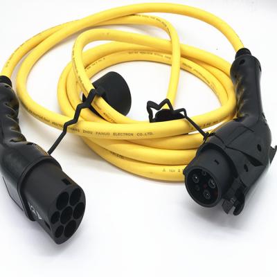 China Good quality residential j1772 universal/all purpose type 1 to IEC 62196 type2 mode3 ev ac charging cable plugs with 16ft TUV cord for sale