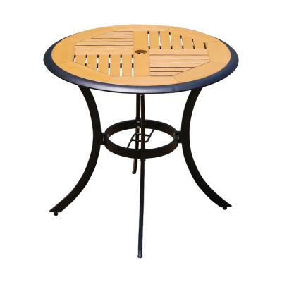 China Good Warm New Design Wooden Tables Waterproof Garden Dining Modern Outdoor Patio Cafe Furniture for sale