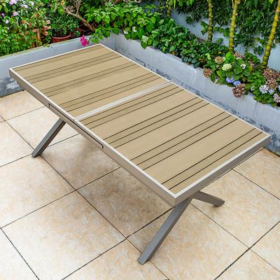 China Maid new design style garden living room furniture outdoor wooden balcony villa rectangular dining tables for sale