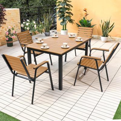 China Good Modern Design Waterproof Garden Dining Tables And Chairs Set Furniture Outdoor Patio for sale