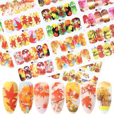 China The Other Nail Border Sticker Catcher Autumn Maple Leaf Q Nail Q Dreamy Autumn Sticker Nail New for sale