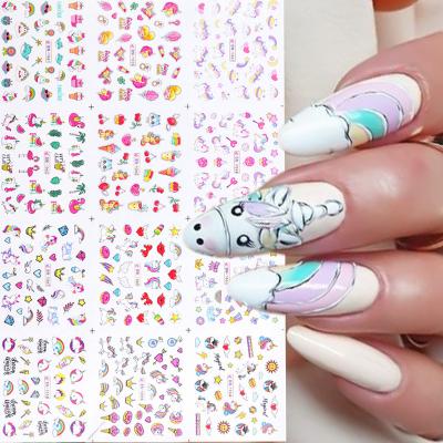 China The other Japanese unicorn border watermark Japanese personality love watermark new CIA sticker nail geometric nail sticker for sale