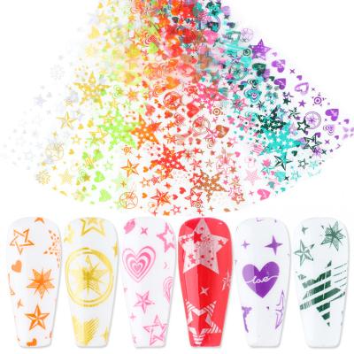 China Heart Shaped Nail 10 Hot Candy Color Stars Border Bags Statistical Institute Nail Stickers Pet Supply Nail Transfer Stickers for sale