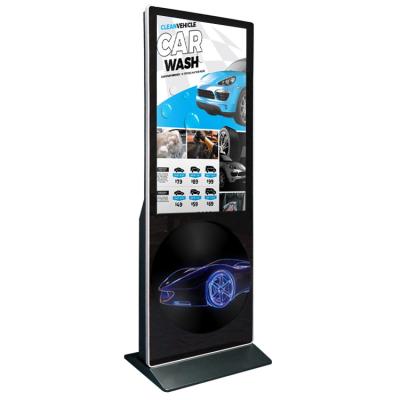 China Indoor Advertising 2D And 3D Hologram Player 43 Inch Floor Standing Digital Signage Totem LCD TV Protects Kiosk Advertising Display for sale