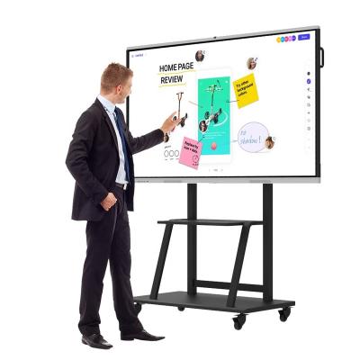 China 55 65 75 86 Inch Touch Screen Digital Display Panel Online Interactive Smart Flat Panel For School Classroom Teaching Price 65inch for sale