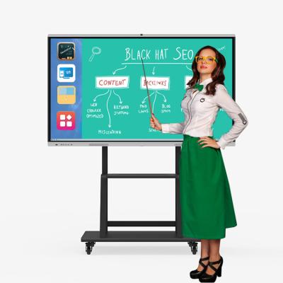 China 85 86 100 Inch Hd Smart Digital Interactive LCD Classroom Writing Glass Room Leaning Board Panels Online Teaching Smart Board 86inch for sale