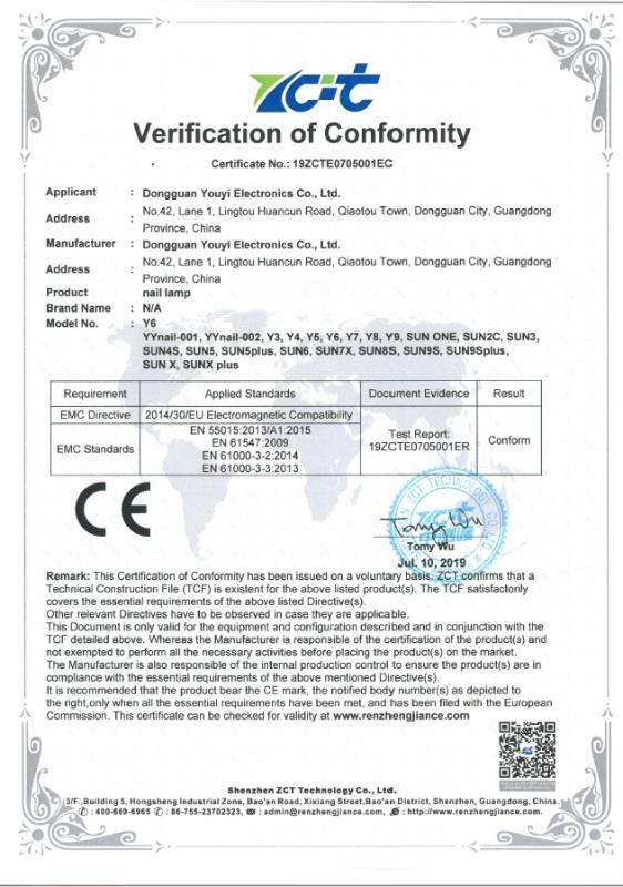 CE - Dongguan Youyi Electronics Co., Ltd.