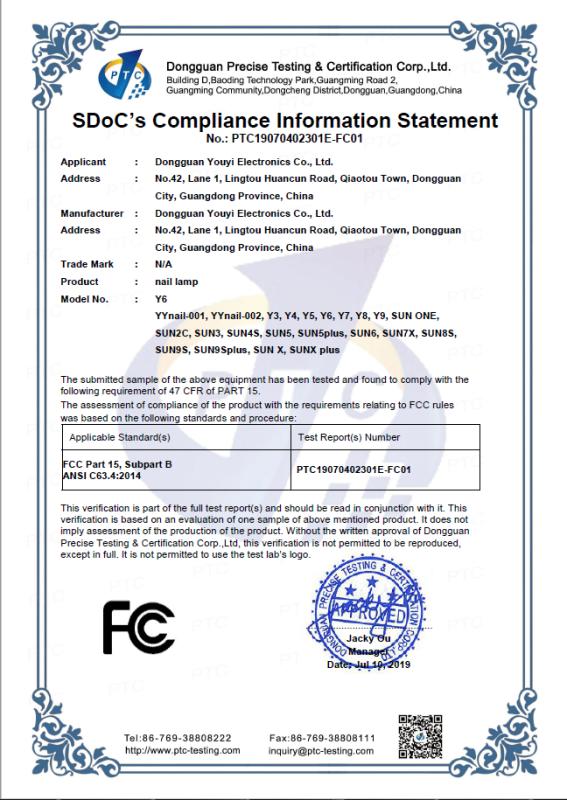 FCC - Dongguan Youyi Electronics Co., Ltd.