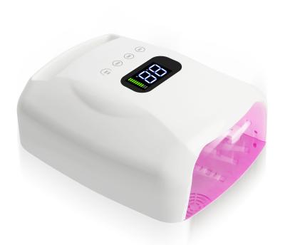 Cina 8 Hours 2021 New High Power Cordless LED 96W Y8 Portable UV Nail Dryer Rechargeable Cordless Nail Lamp in vendita