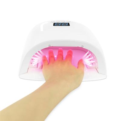 China Plastic Nail Dryer 86w Rechargeable Light Dual UV / Led Gel Cordless Cordless Led Nail Lamp for sale