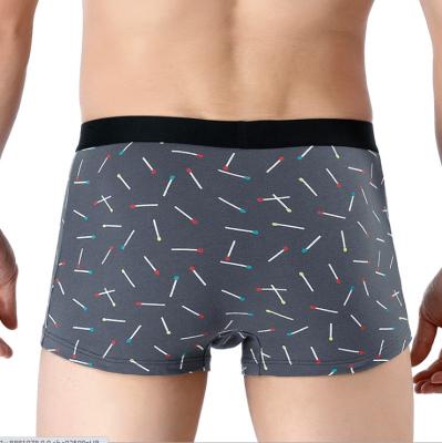 China Hot Selling Men's Comfortable Sexy Underwear Breathable Brief Cotton Medium Waist Soft Men's Underwear Short Boxers for sale