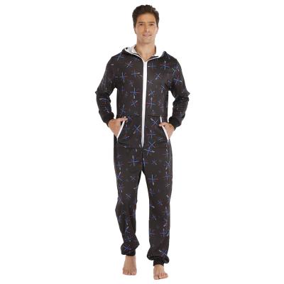 China Custom Made Breathable Mens Pajamas For Men Onesie Mens Onesie High Quality Rompers for sale