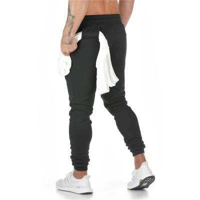 China Wholesale Custom Black White Streetwear Sweatpants Elastic Joggers Mens Breathable Pants for sale