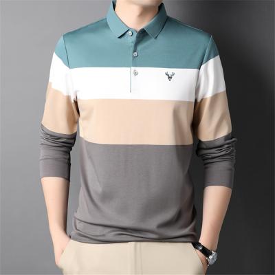 China Wholesale Custom Anti-pilling Polo T-Shirts Men Long Sleeve Polo Shirts Printed Logo Uniform Golf Polo Shirt for sale