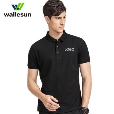 China Anti-pilling 100% cotton fabric with custom embroidered logo T-shirt men's polo shirt for sale